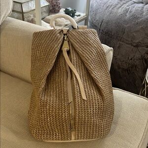 Aimee Kestenberg Woven Tan Backpack